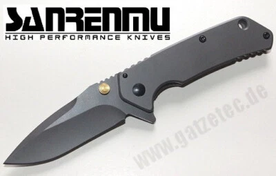 Sanrenmu 7056 LUP-SK Taschenmesser, Jagdmesser Gunmetal Edition grau
