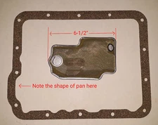 FORD TRANSMISSION FILTER & GASKET KIT, FITS 1955-57 MEDIUM CASE FORDOMATIC