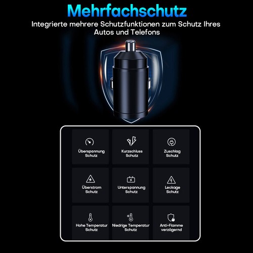 Zigarettenanzünder Metall 2 USB Ladegerät KFZ LKW Auto Ladeadapter Handy DHL - Bild 14 von 16