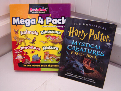 Brainbox Mega 4er Pack + Harry Potter Puzzlebuch Brain Box Lernspiele Kinder