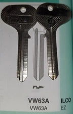 VW, Volkswagen VW63A Vintage Key Blank.