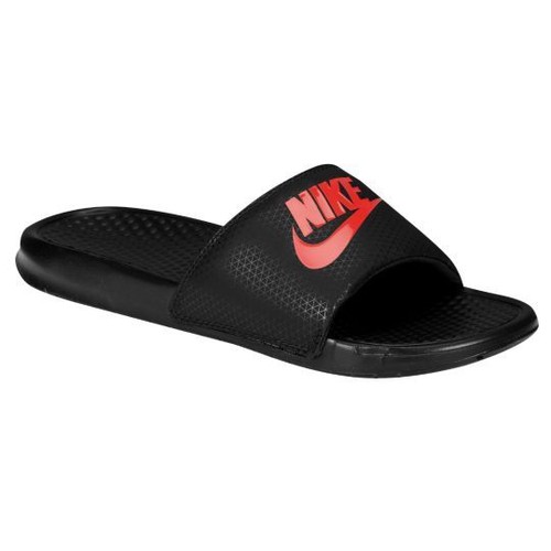 Chaussures à glissière homme Nike Benassi JDI noir/rouge 343880-060 livraison gratuite - Photo 1/3