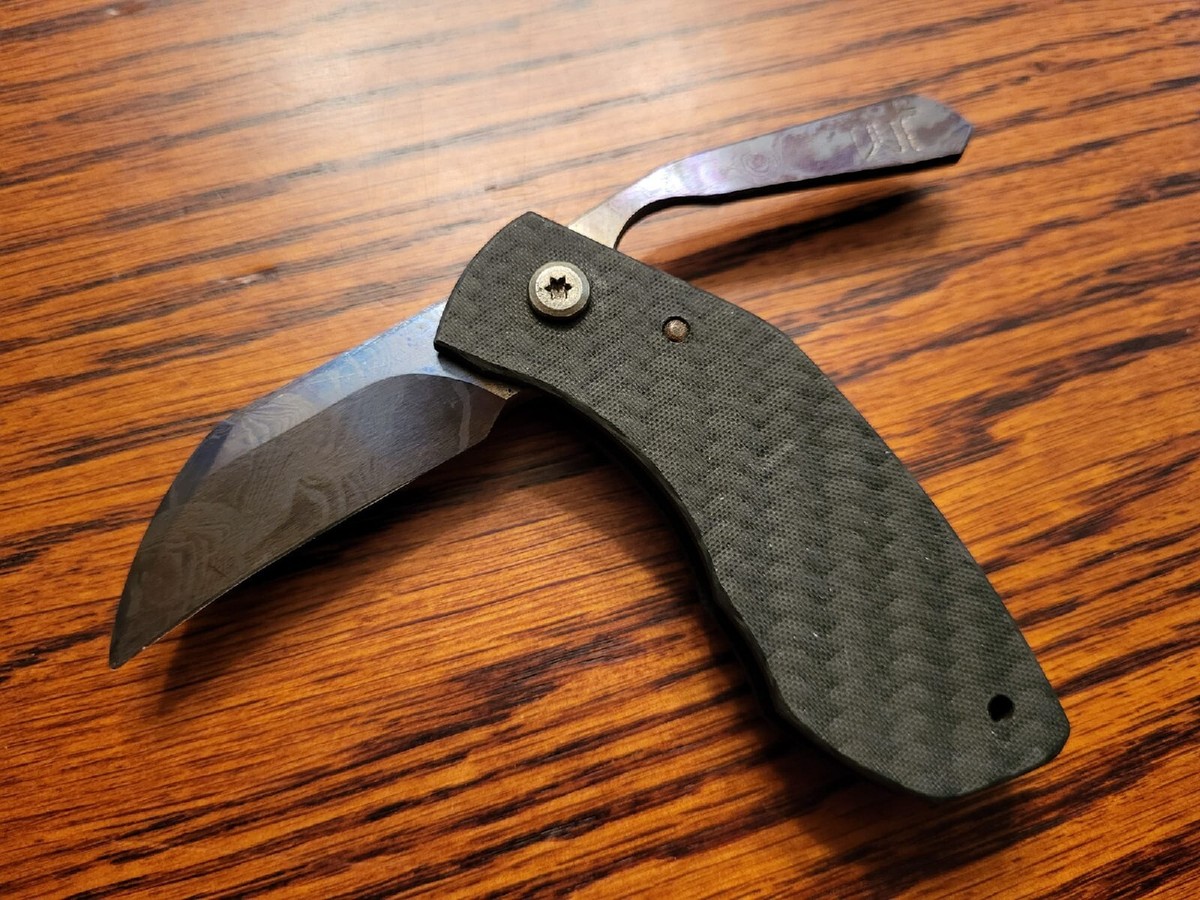 Warren Thomas Custom Knives titanium/Carbon Fiber friction folder