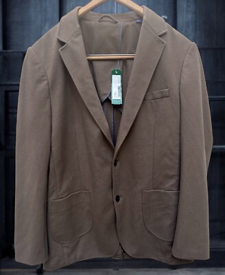 NEW Artefact Men's Heathered Knit Blazer Suit Jacket Brown Sz L
