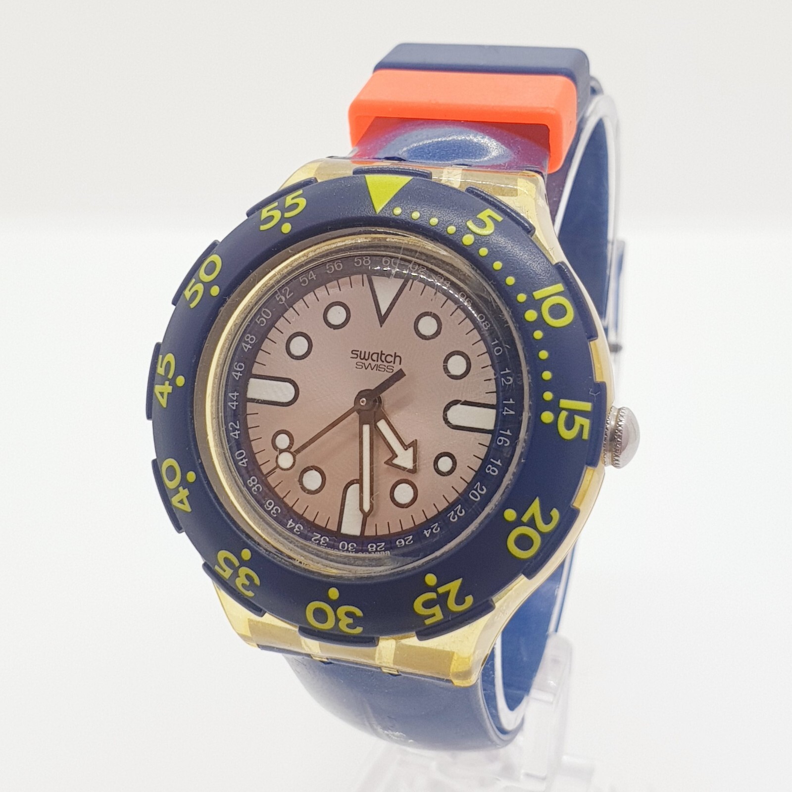 2000 Blue Swatch Scuba 200 Quartz Watch for Men and Women, Vintage