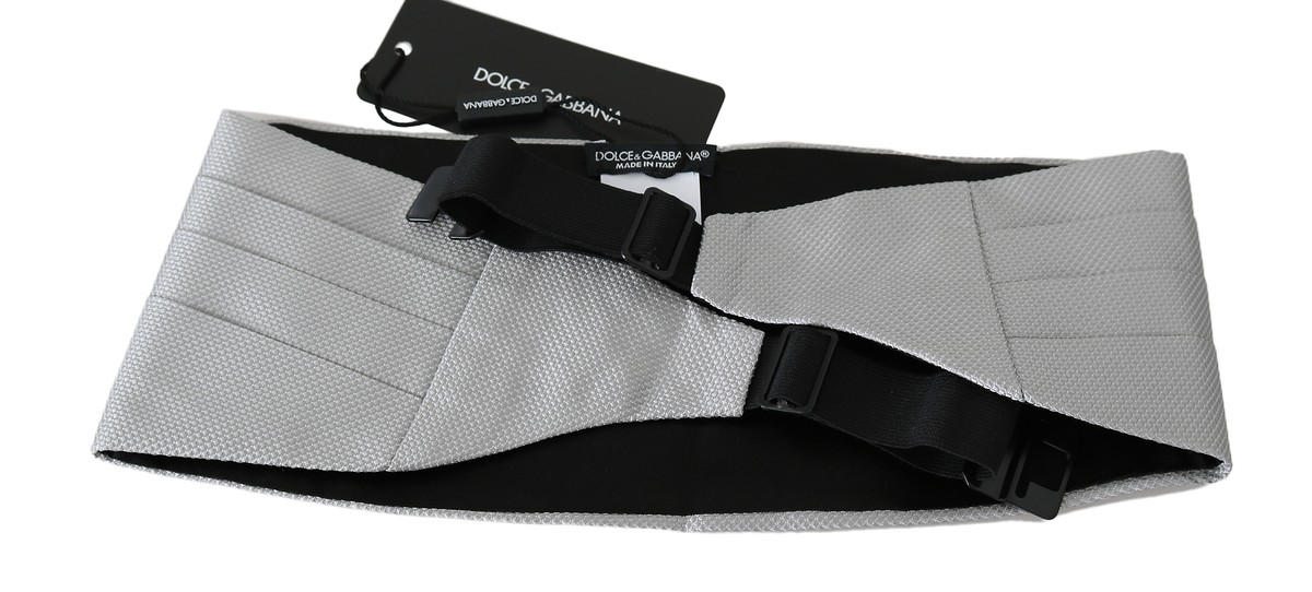 ベルト Dolce&Gabbana Silk Satin Cummerbund DOLCE & GABBANA Cummerbund White Men Waist Belt 100% Silk s