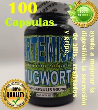 Artemisa hierba 100 Capsulas ,artemisia vulgaris, Mugwort herbal capsules 900mg