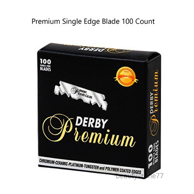100 Derby Premium Single Edge Razor Blades 