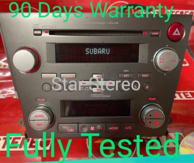 07 08 09 SUBARU Legacy Outback Premium Radio 6 Disc MP3 WMA CD Player SU123AU
