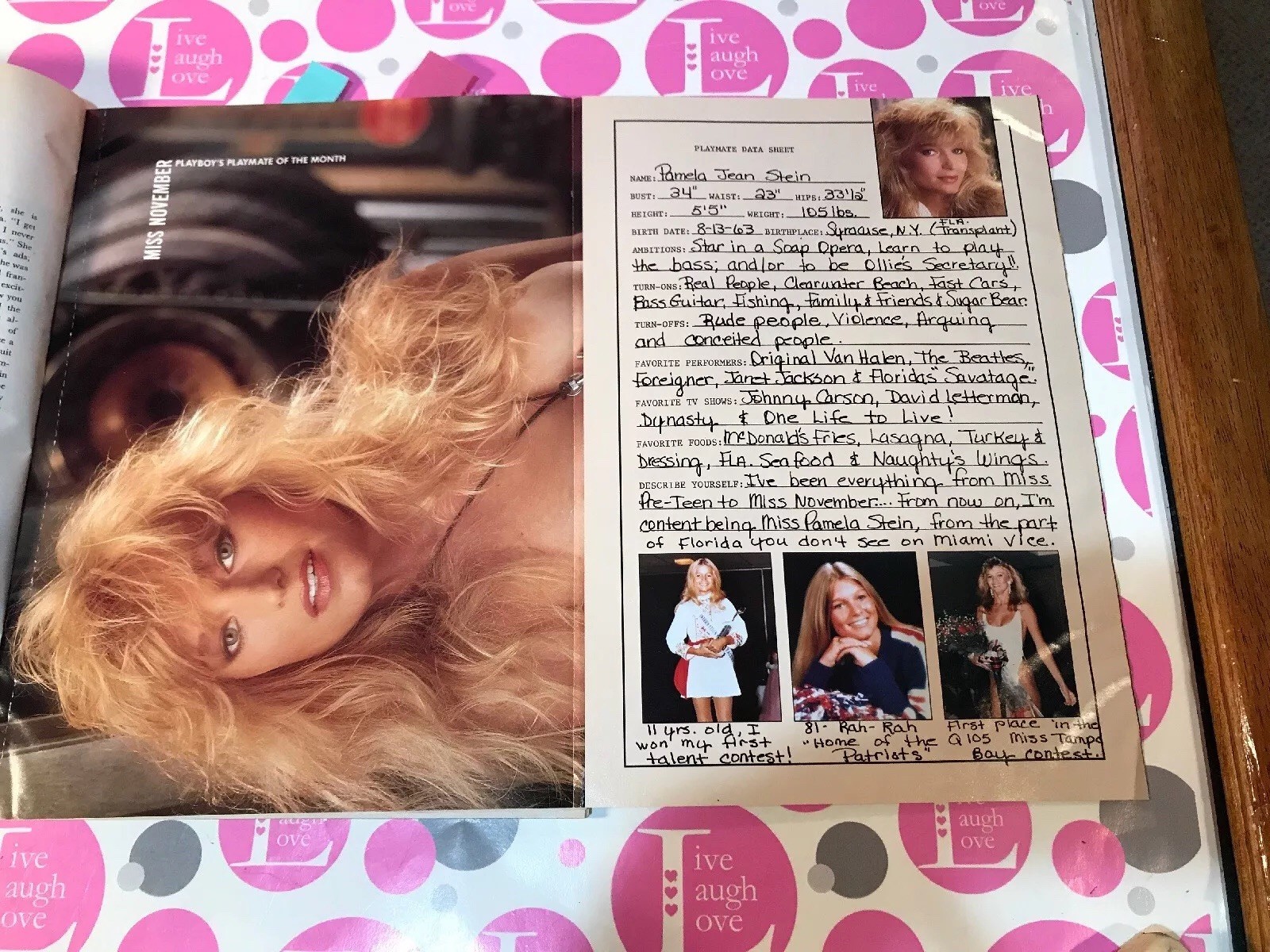 PLAYBOY NOVEMBER 1987 Jessica Hahn, PAMELA JEAN STEIN | eBay