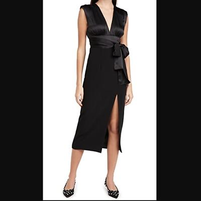 Cinq à Sept Paris Dress NWT in Black Size 00 Cocktail Dress Midi