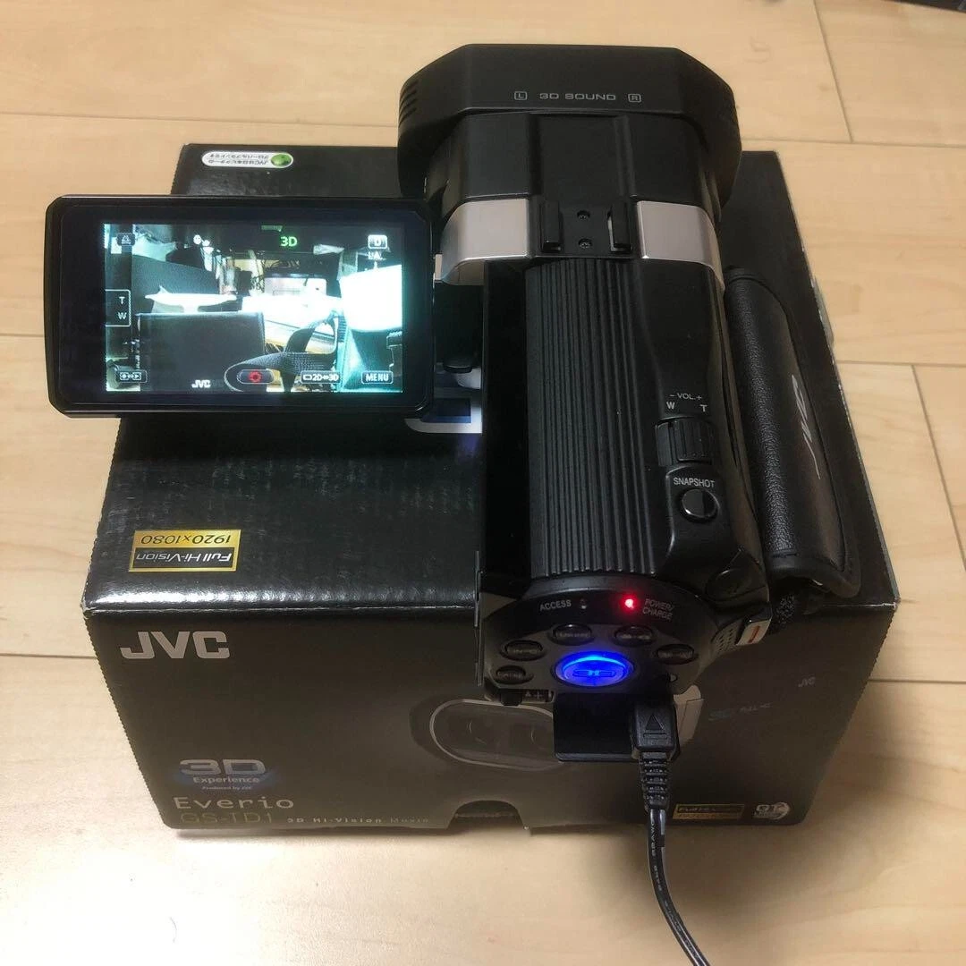 JVC GS-TD1 Everio Full HD 3D Camcorder HI-VISION MOVIE Camera Near Mint