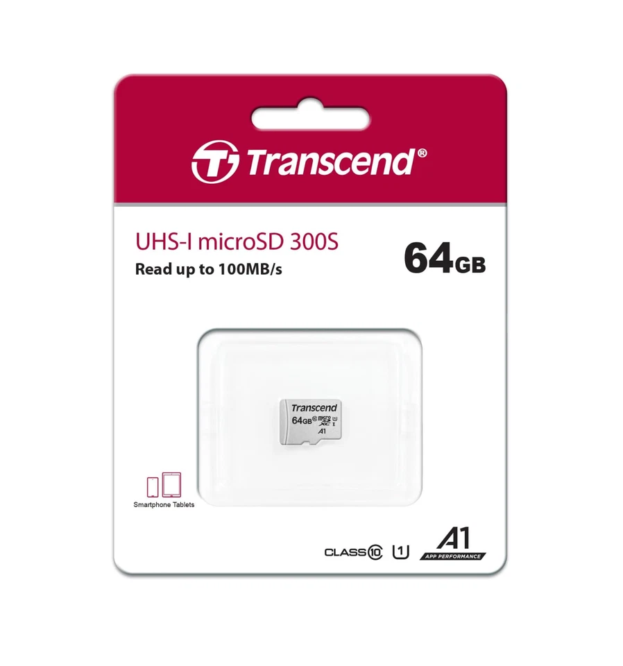 Transcend 64GB microSDXC Class 10 Memory Car, up to 95/45 MB/s, TS64GUSD300S - Bild 2 von 4