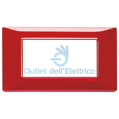 VIMAR 14654.51PLACCA 4 MODULI REFLEX RUBINO VIMAR SERIE PLANA