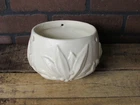 Vintage McCoy Pottery Lotus Flower Hanging Planter Ivory 6" Nice Condition!