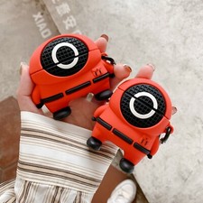 Shockproof Silicone Case for Apple AirPods Pro 1  2 Cartoon Design  Keychain