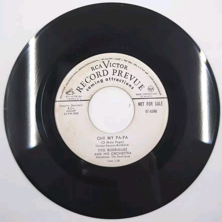 Tito Rodriguez 7" Vinyl Album Promo OH MY PA-PA In The Still Of The Night RCA EX - Image 2 of 2