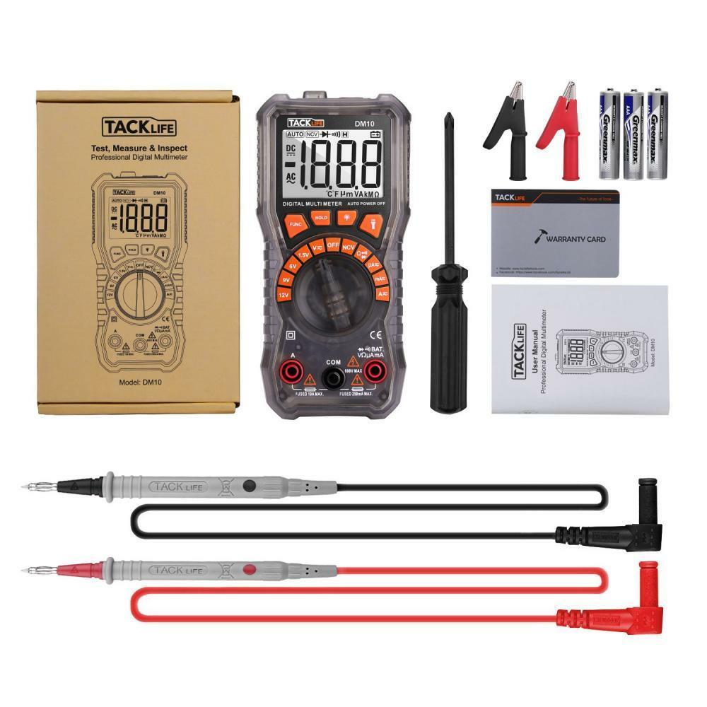 Tacklife DM10 Digital Multimeter, Digital Electrical Tester Don’t Fret About Debt