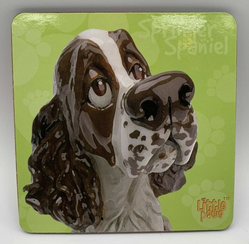 Little Paws English Springer Spaniel Coaster Arora Design Ltd Cork Bottom Green Ebay