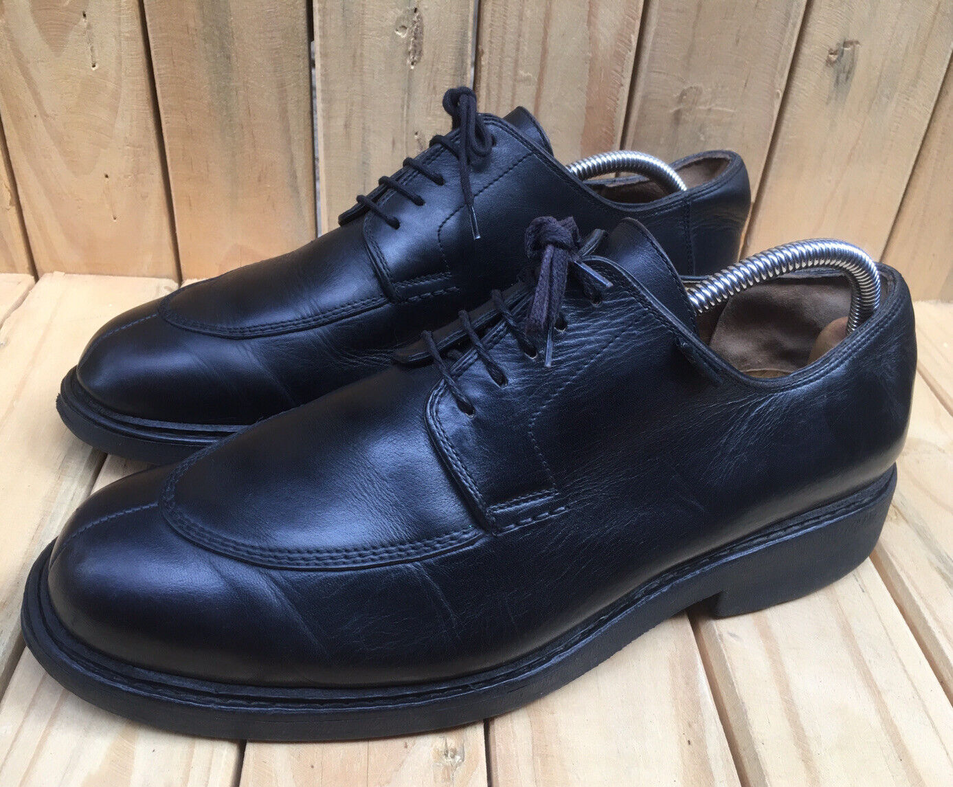 Paraboot Avignon Activ Split Toe Norwegian Welted Black Derby Shoes USA  10.5-11