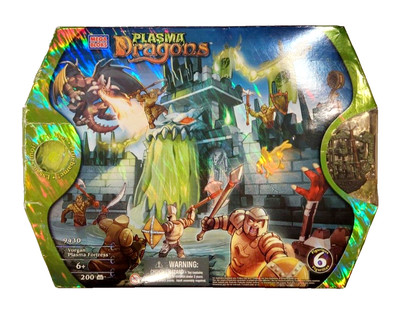 Mega Bloks Plasma Dragons Vorgan Plasma Fortress 200 Pieces 9430 NEW Damage Box
