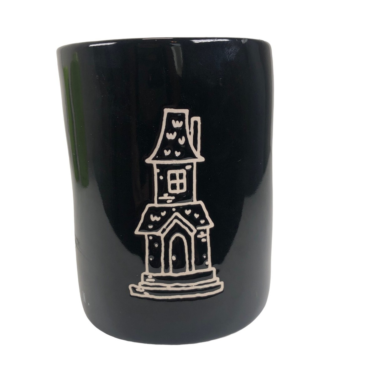 Bougie Artisanale Parfumée Spooky - Pot Noir - Inspiration Rae Dunn - Halloween