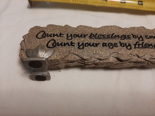 Carson Home Accents Stone Plaque Count your blessings by smiles not tears friend - Picture 4 of 9