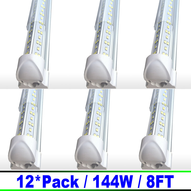 8Ft Led Bulb Lamp Led Shop Light 144w Ceiling Light Warehouse Light 18000lm 12/P