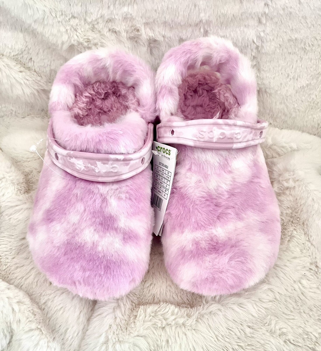 CROCS CLASSIC FUR Clogs Ballerina Sz 9 | eBay