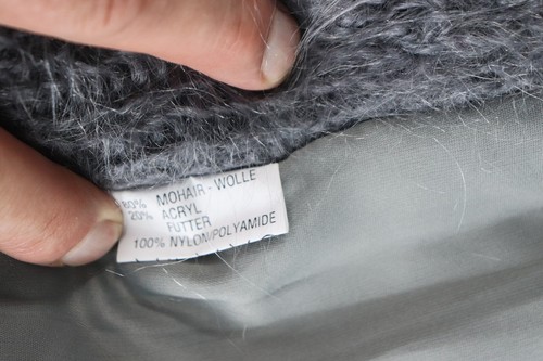 Vintage Gray Fuzzy Sweater Cardigan Mohair 1980s Handmade MINT! - Picture 17 of 19
