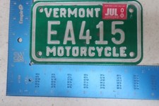 Vermont License Plate Tag VT 2000 00 Natural Sticker Motorcycle EA415