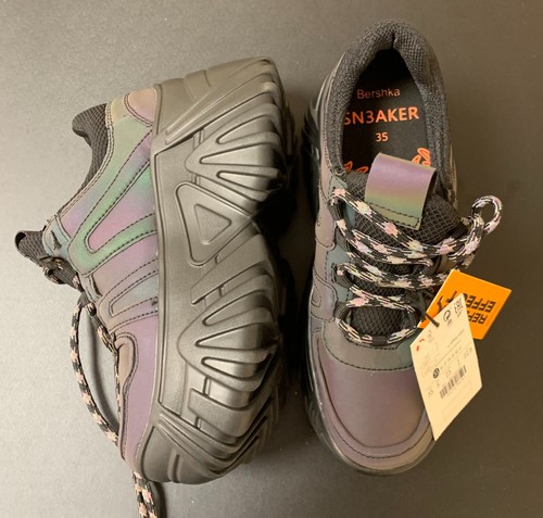 Original Brend BERSHKA Women\u0026#039;s leather sneakers size EUR 35 USA 5 |  eBay