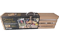 Vintage NEW Highest Quality Sportcraft 4 Player Croquet New In Wood Crate