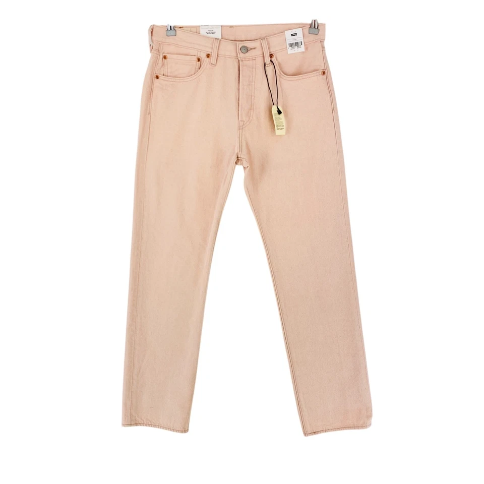 Jeans Levi's Premium 501 Fresh Hombres Rosa Claro Corte Recto Regular W31 L30 - Imagen 4 de 4