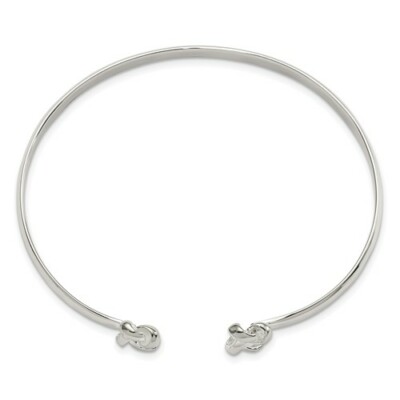 *BRAND NEW* 925 Sterling Silver Women's Polished Love Knot Cuff Bracelet QB1214