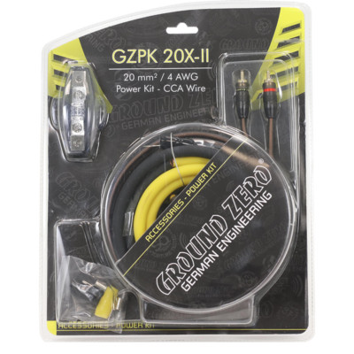GROUND ZERO 20qmm Kabelsatz GZPK 20X-II 20 mm² High-Quality Kabelset