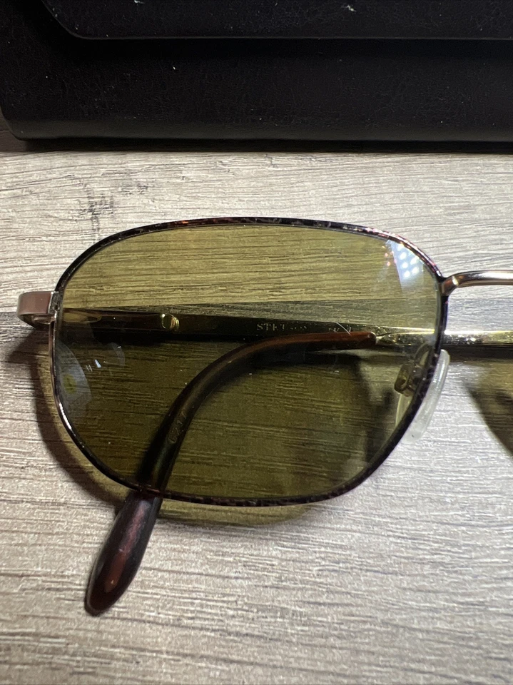 Stetson Eyeglasses Frames ZYLOWARE 55-18 Gold Flex. Case Included. - Image 3 of 4