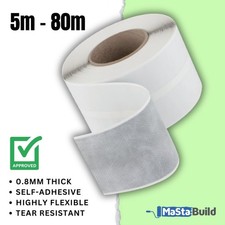 Elastic Self-Adhesive BUTYL Tape Waterproof Tanking Fleece Band AQUA BUILD 5-80m