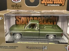 M2 Machines Square Body Syndicate 1973 Chevrolet Cheyenne Super 10 - Greenbeans
