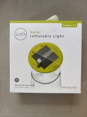 MPOWERD LUCI Outdoor 2.0 Solar Inflatable Light Adjustable Base strap Clear