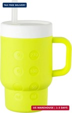 Tumbler Silicone Sippy Cup for Toddler with Straw and Handle, Water Bottle for B