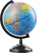 WORLD GLOBE EARTH Map Rotating Geography Ocean Classroom Learning Desktop 6