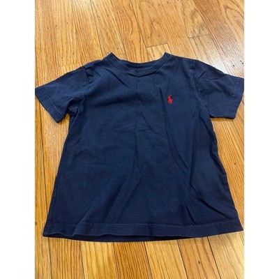 Polo Ralph Lauren Boys Navy Blue Short Sleeve Pony Logo T-Shirt Size 2 2T