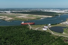 Photo:Houston Ship Channel Texas 2014 Aerial View Energy Facilities Tanker