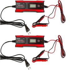 SET 2x Absaar Erhaltungs-Ladegerät 6V 12V LED Auto Motorrad Batterie-Ladegerät 