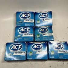 7 Pack- Act Dry Mouth Lozenges Soothing Mint w/Xylitol 18 Lozenges Each.