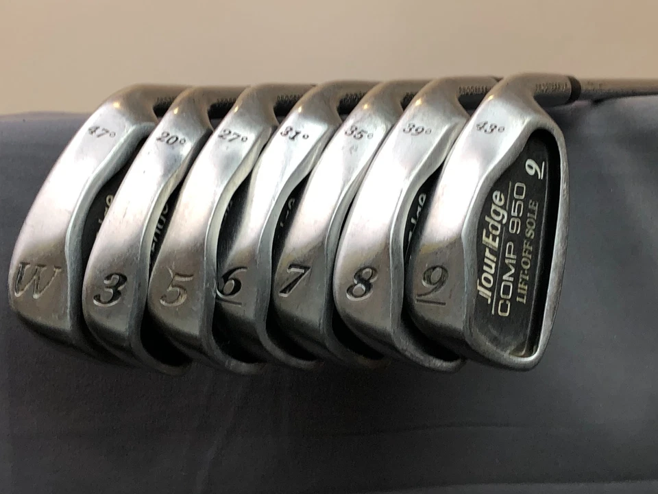 7 - TOUR EDGE COMP 950 Progressive Lift Off Sole Golf Club Set W,3,5,6,7,8,9 RGT - Image 2 of 4