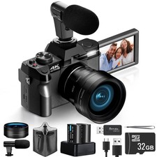 4K Digital Cameras for Photography 48MP/60FPS Video Vlogging Camera for YouTube