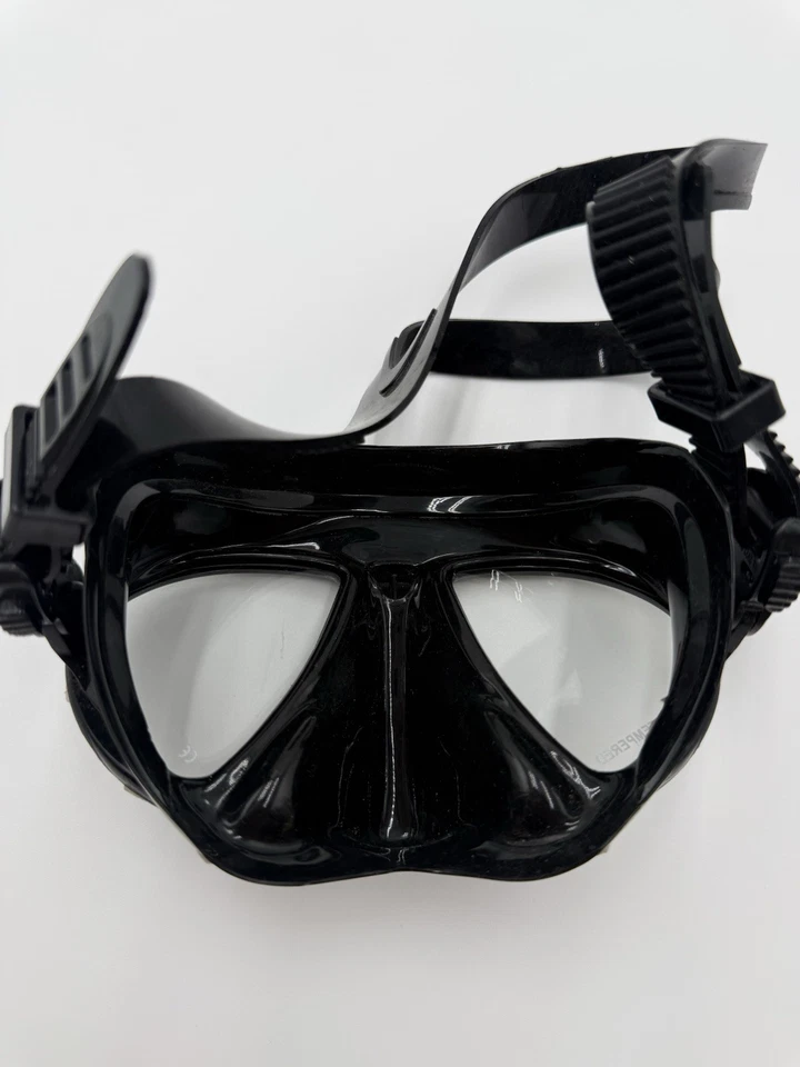 Máscara de buceo GPC ScubaMax - Vidrio templado, silicona negra Foto 3 de 4