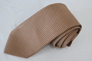 DAVID DONAHUE BROWN SILK MEN'S NECK Tie W:3 1/4" BY L:62"